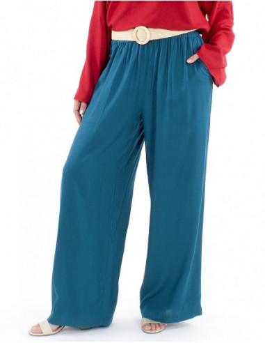 Oversized pants plain fabric