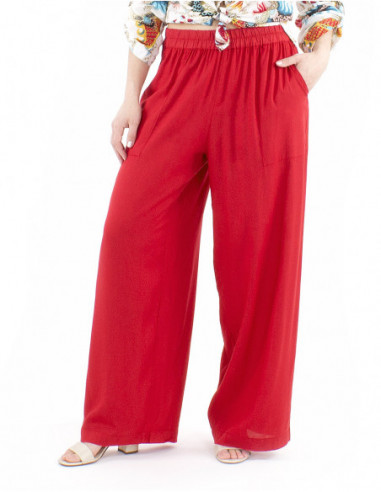 Oversized pants plain fabric