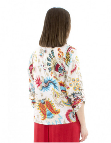 Chemisier femme coloré motif original