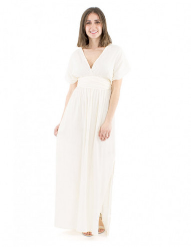 Robe longue été fluide et chic avec  liens à nouer
