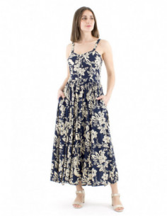 Robe extra large motif tropical fleuri 2