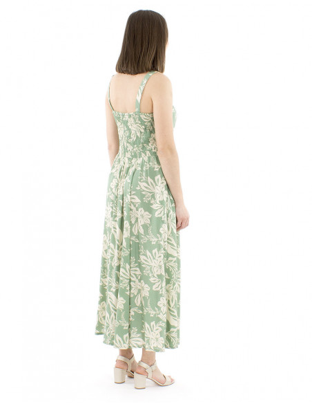 Robe longue à fleurs pour l'été chic et confortable