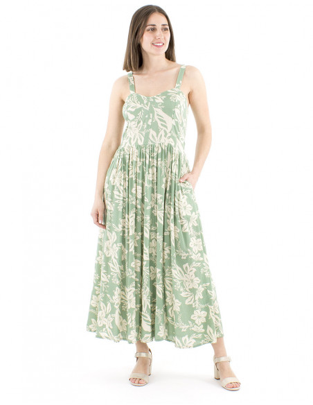 Robe bohème grande taille vert sauge