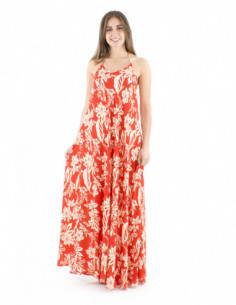 Robe extra large dos nu imprimé floral 2