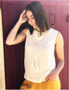 Bohemian sleeveless top...