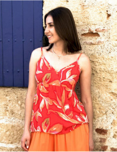 Boho colorful top with straps