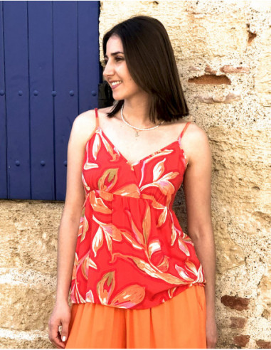 Boho colorful top with straps