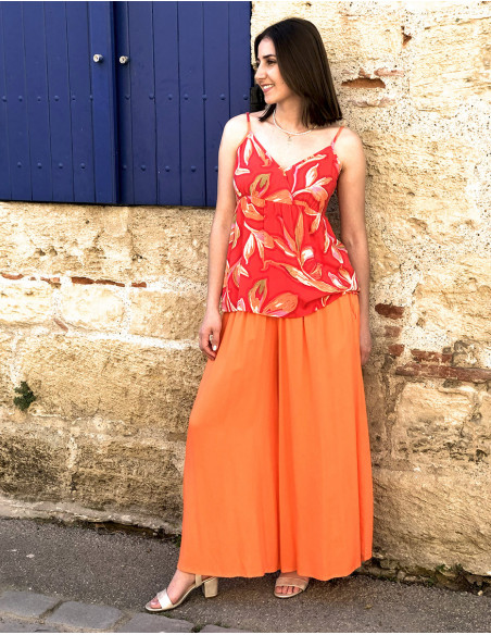 Boho colorful top with straps