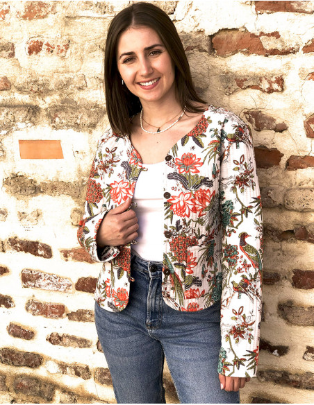 veste matelassée en coton colorée et originale
