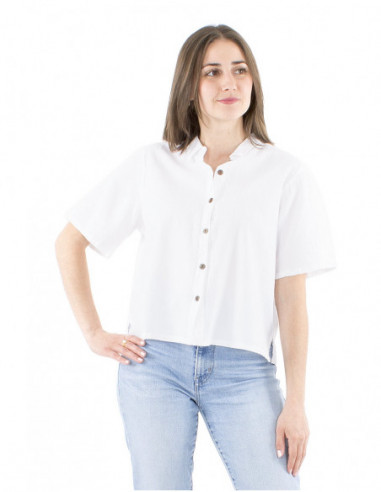 Chemisier femme court et ample coton