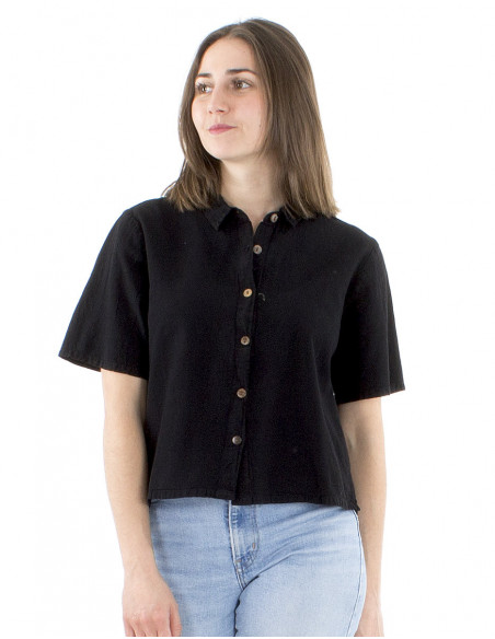 Large short cotton blouse