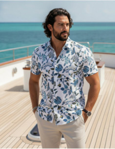 Men's bohemian cotton shirt