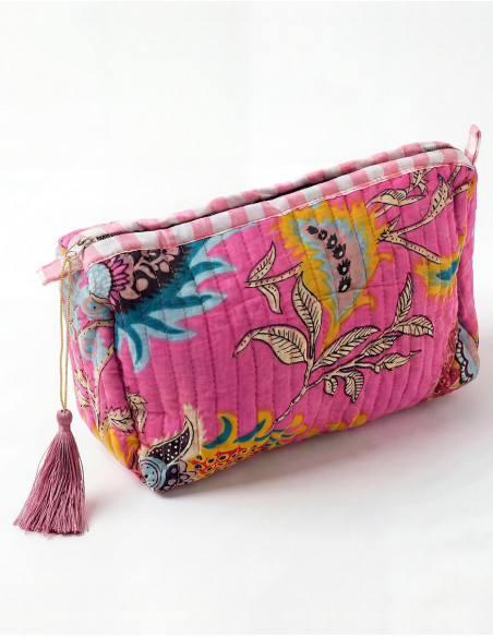 Pochette coton matelassée motif original