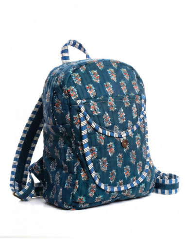 Sac à dos coton matelassé bohème