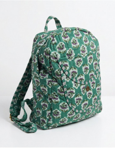 Sac à dos coton matelassé bohème