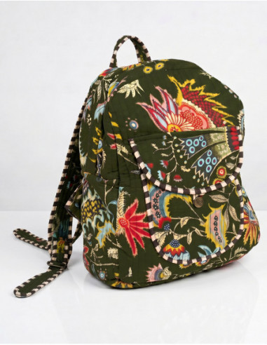 Sac à dos coton matelassé bohème
