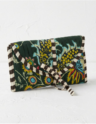 Make-up pouch quilted cotton fabric