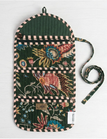 Make-up pouch quilted cotton fabric