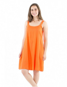 Robe courte chic unie avec bretelles 2