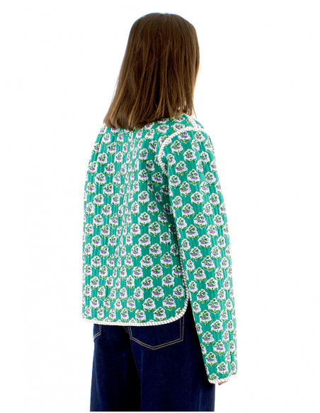 Quilted cotton reversible boho jacket