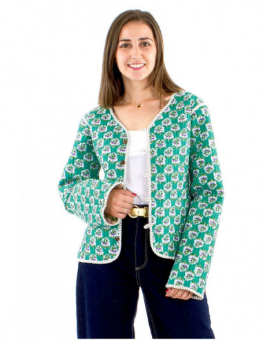 Veste boho matelassée réversible coton